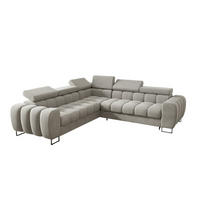 ECKSOFA Bastien Mit Schlaffunktion - Grau, Holzwerkstoff/Textil (260/260cm) - Fun Möbel