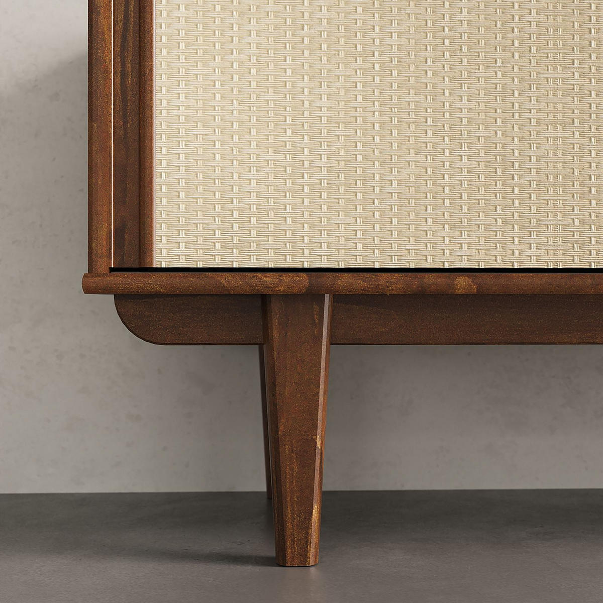 LOWBOARD SIMONA - Kastanienfarben, Holz (175/52/41cm) - IDIMEX