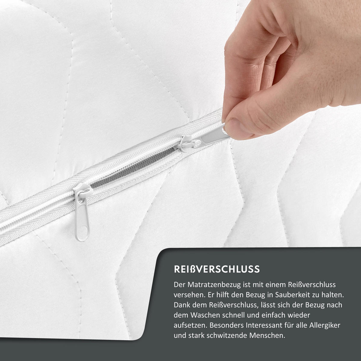 TASCHENFEDERKERNMATRATZE Metis Max - Weiß, Textil (80/200cm) - FDM