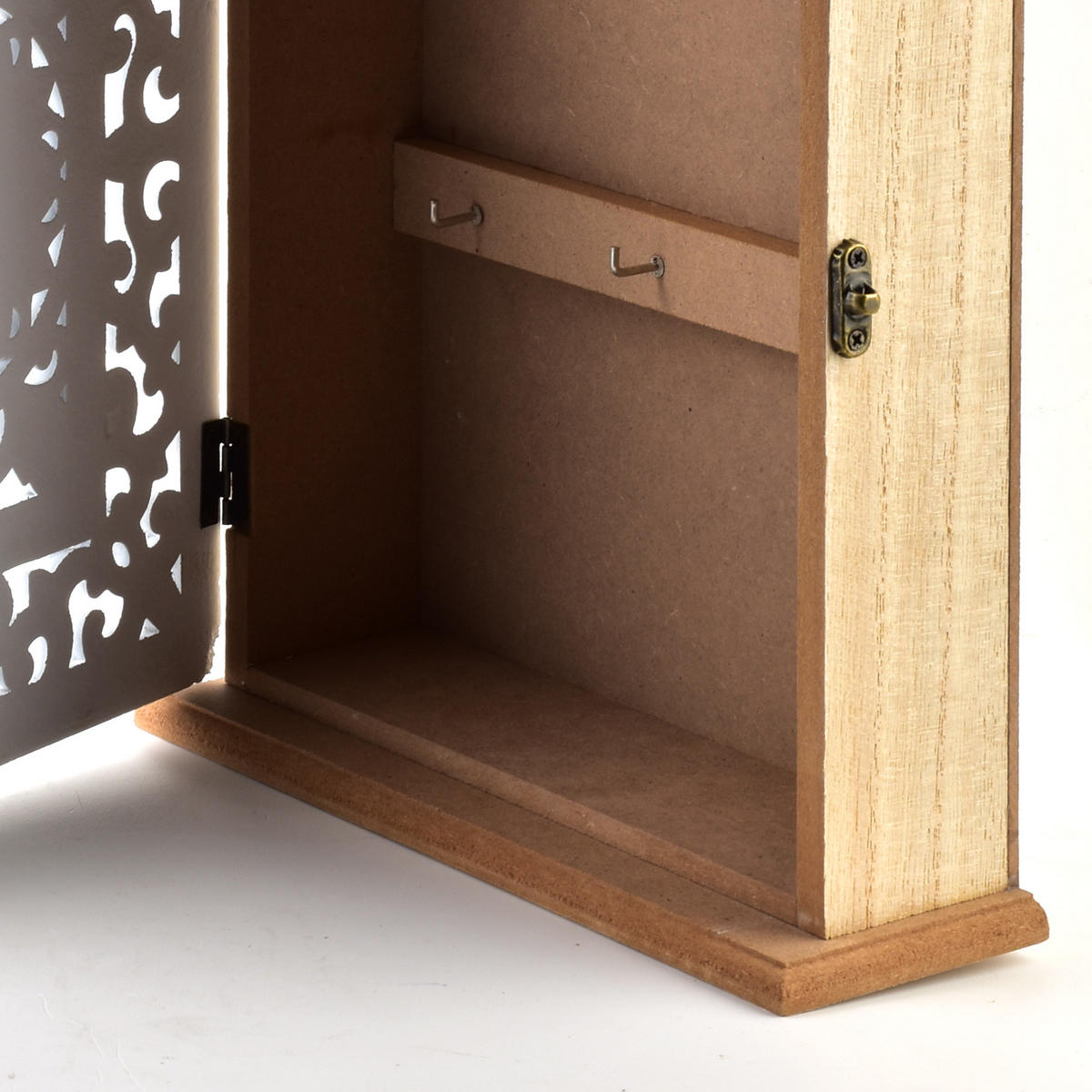 SCHLÜSSELKASTEN Stacy Weiß 22/28/8 cm Holz - Weiß, Holz (28/8/22cm) - Mondex