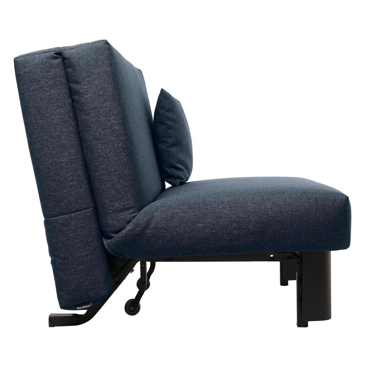 FALTSOFA Kalomira Bezug Flachgewebe Metall schwarz / blau - Blau, Kunststoff (145/84/100cm) - 58aufmkessel