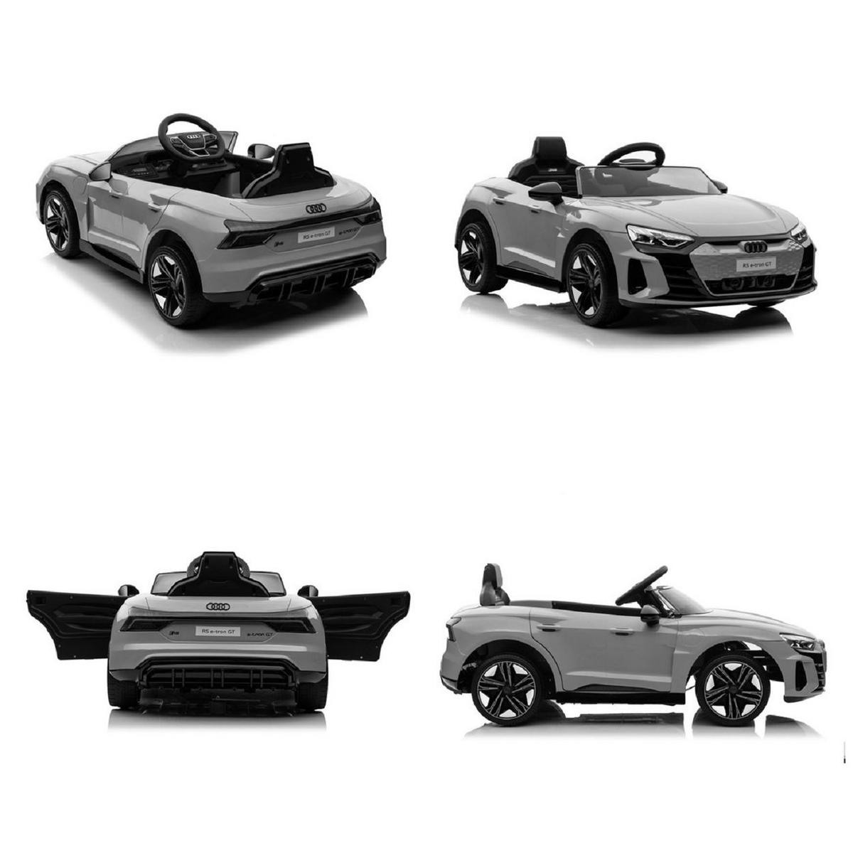ELEKTROAUTO Audi RS E-Tron GT schwarz 6888, Fernbedienung, EVA-Räder, Mp3, USB - Schwarz, Kunststoff (103/58/41cm) - Moni