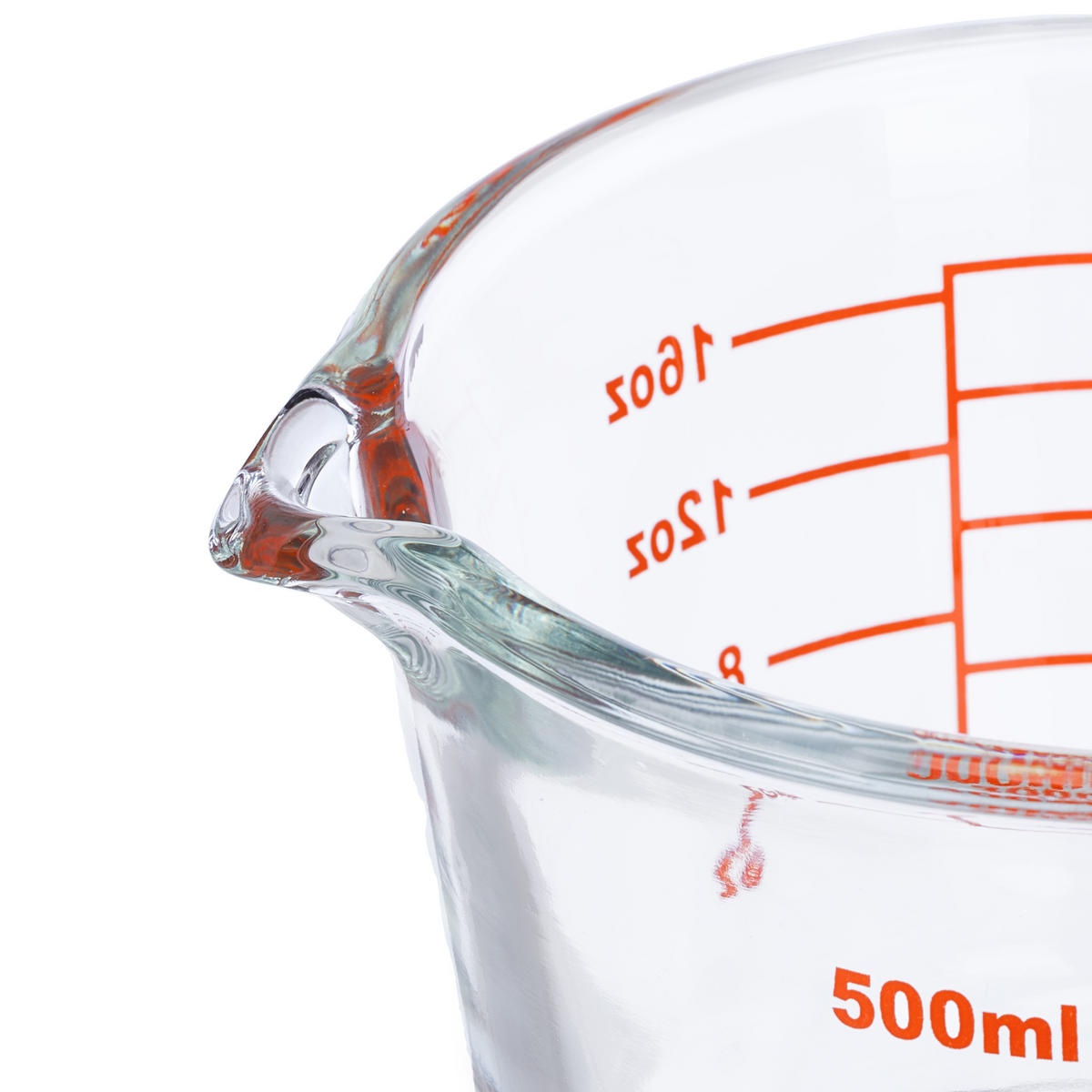 MESSBECHER - Transparent, Glas (0.5L) - Relaxdays