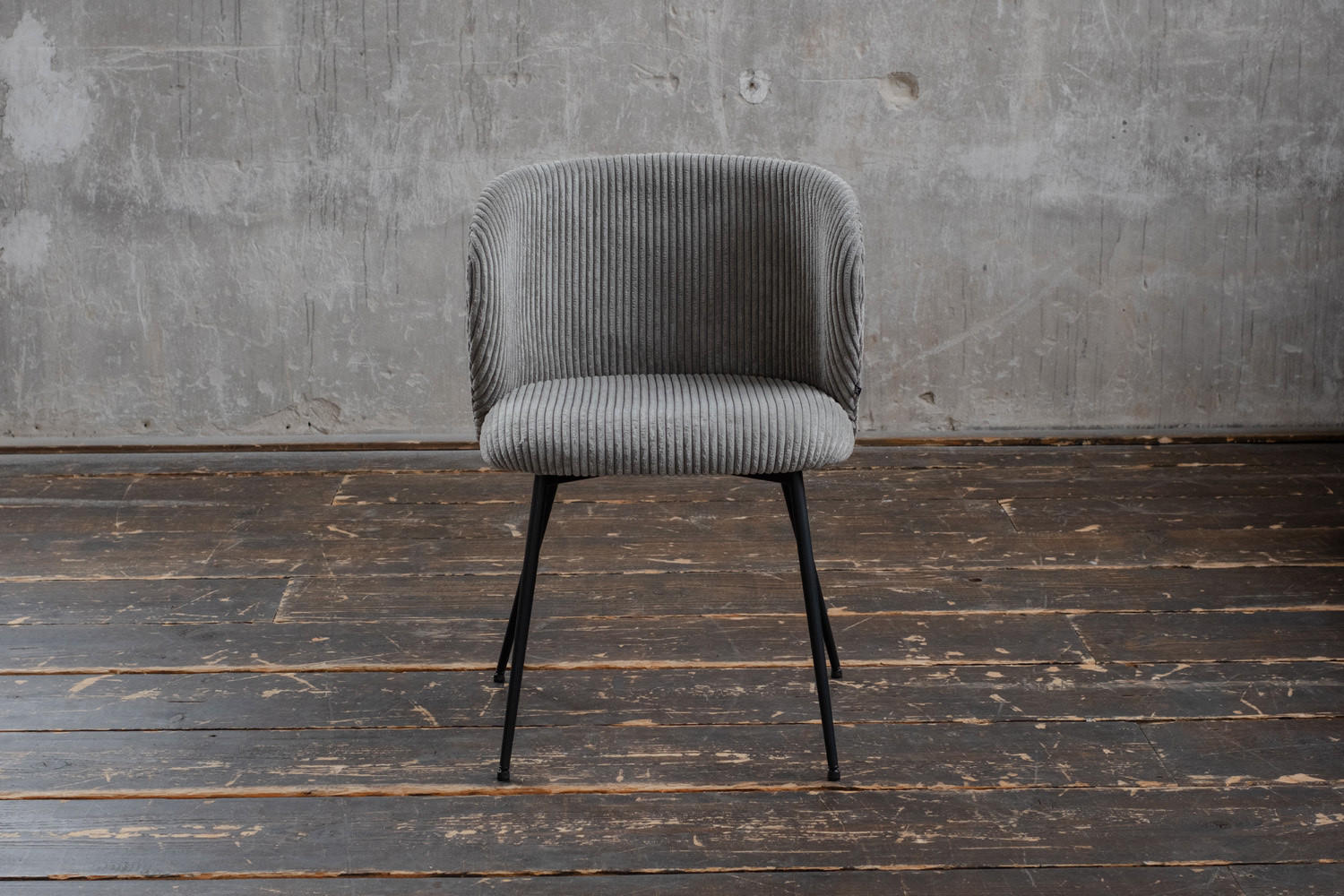 ESSZIMMERSTUHL LENA Grau Cord - Grau, Textil (54/78/53cm) - KAWOLA