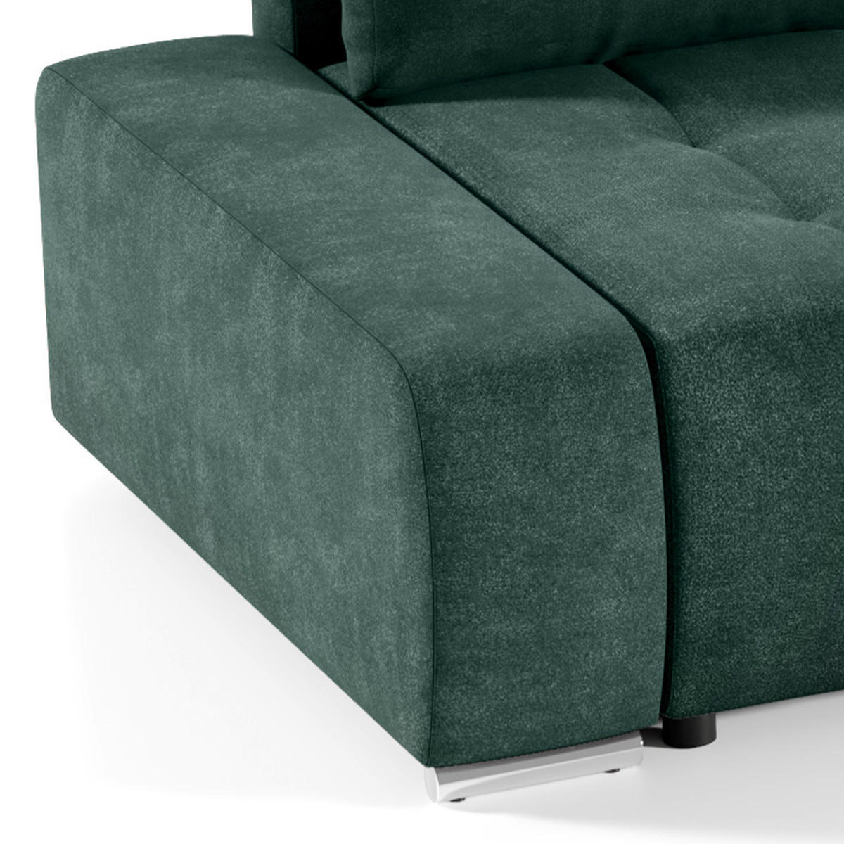 ECKSOFA Jonas 4 Sitzplätze Grün - Grün, Holzwerkstoff (265/185cm) - Petits-meubles