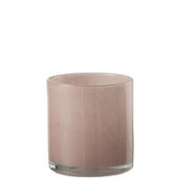 KERZENHALTER JADE - Glas - Rosa - M - Pink, Glas (12/12cm) - J-Line