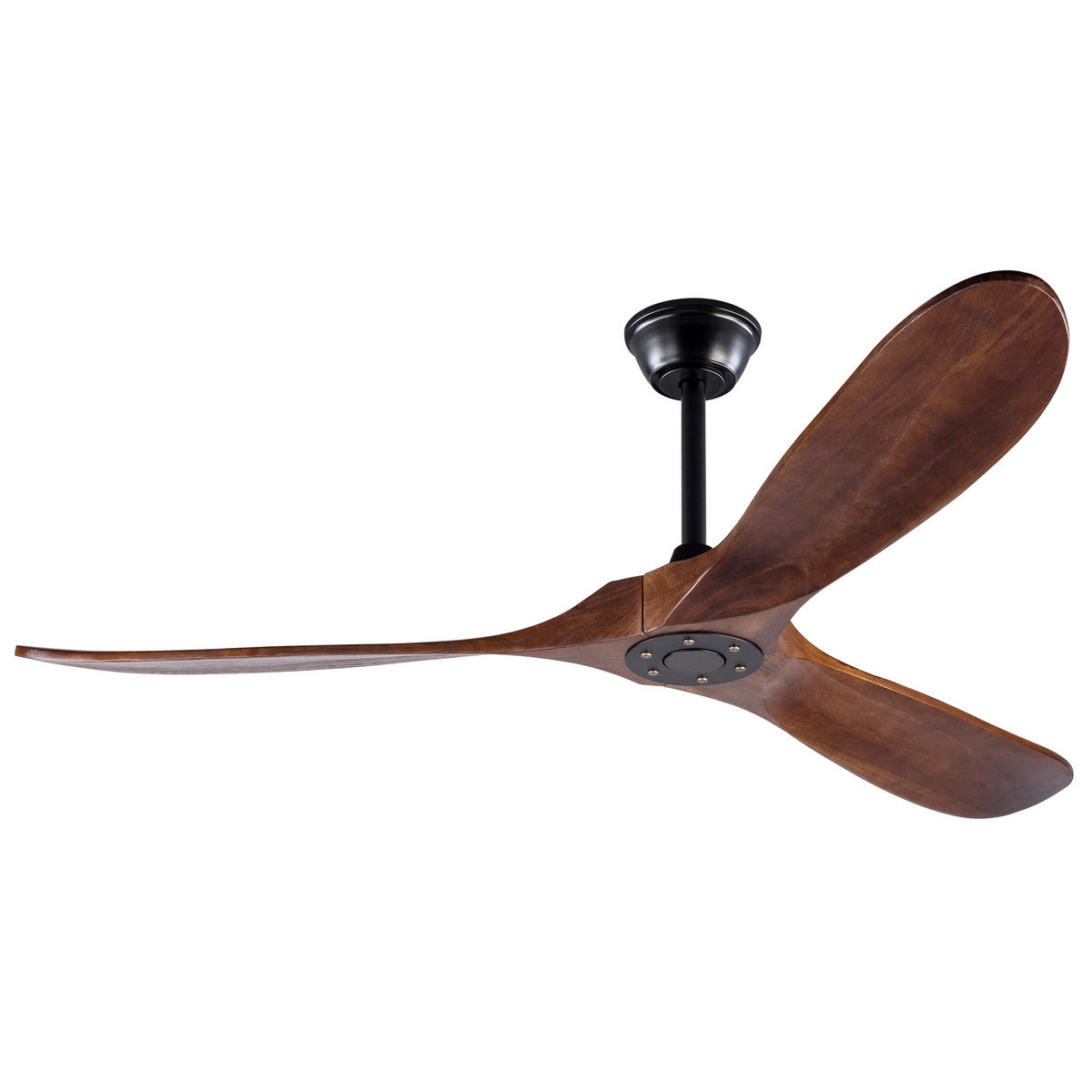 DECKENVENTILATOR DE-16219 60 Zoll ohne Licht & Holz Walnuss - Walnussfarben, Holz/Metall (152/152/32cm) - ComfortXL