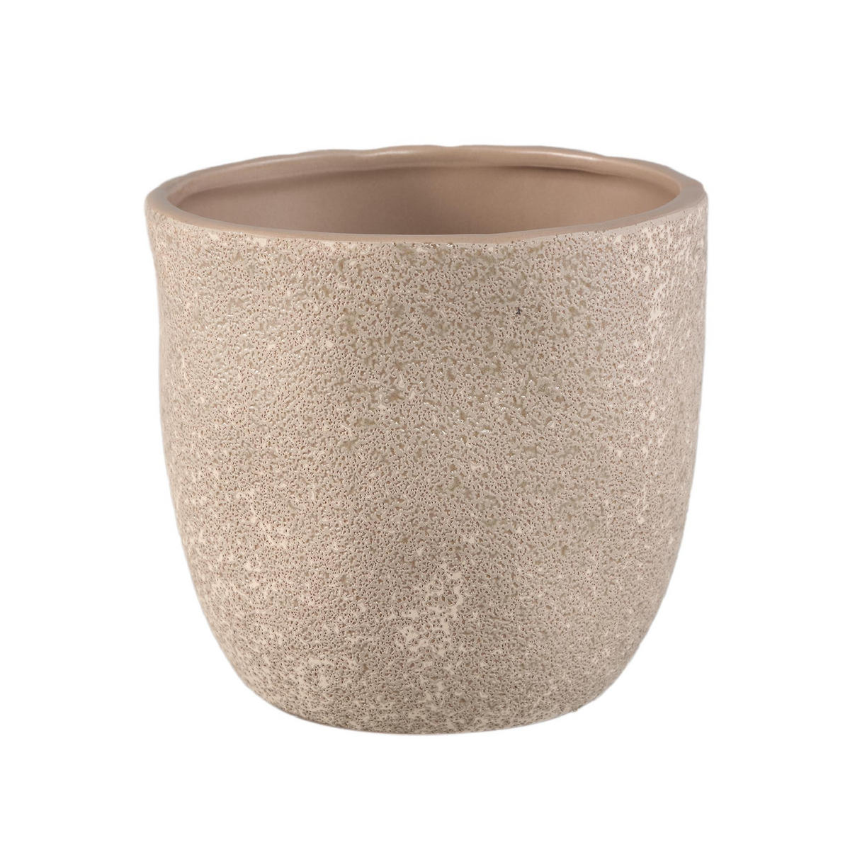 TOPF Anaraa Beige 18/18/16cm - Beige, Keramik (16cm) - PTMD Collection