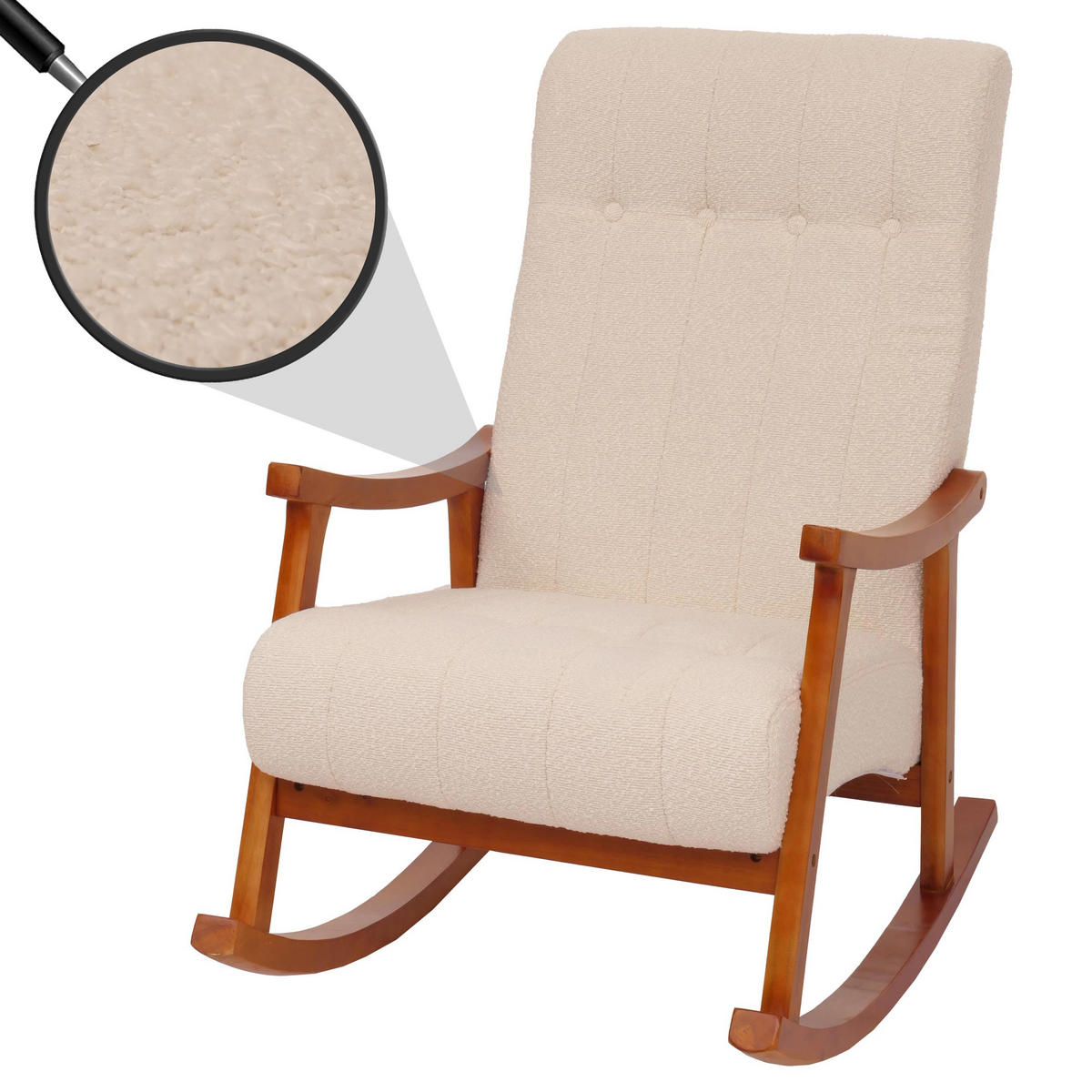 SCHAUKELSTUHL Cremeweiß - Weiß, Textil (64/97/85cm) - MCW