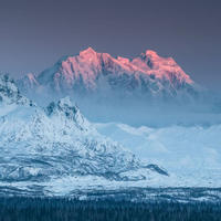 FOTOTAPETE Berge 500 x 280 cm - Blau, Papier (500/280cm) - Sanders & Sanders