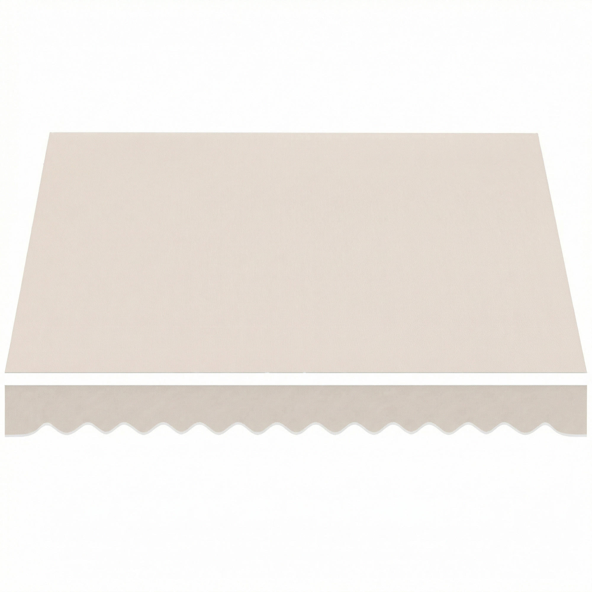 MARKISENBESPANNUNG aus Polyester Cremeweiß - Creme, Textil (337/250/25cm) - Outsunny