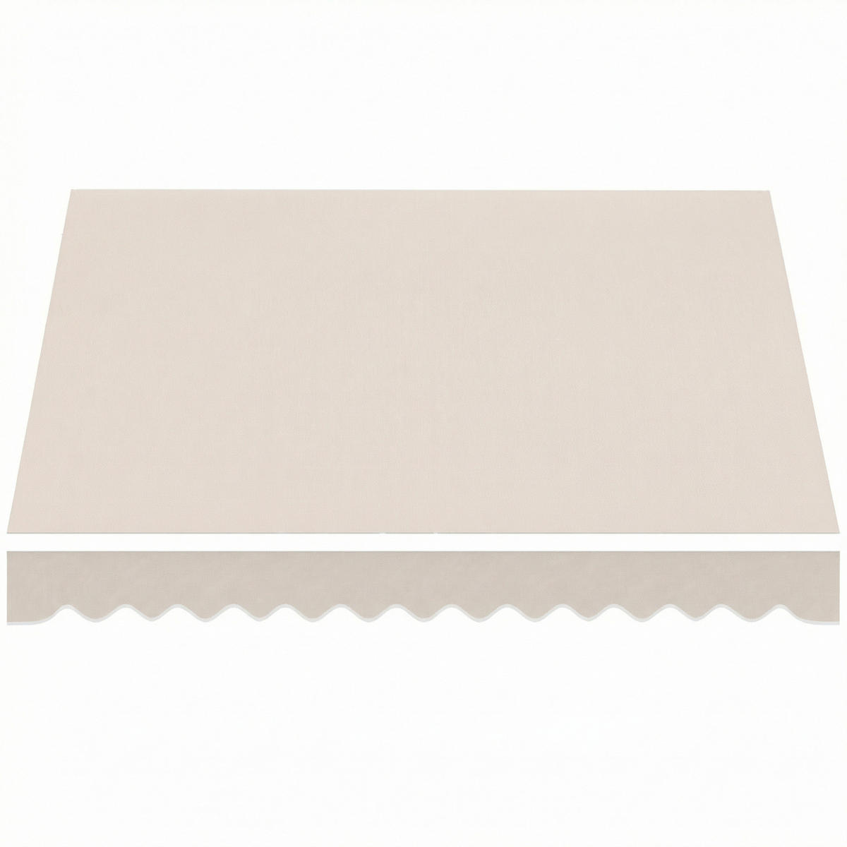 MARKISENBESPANNUNG aus Polyester Cremeweiß - Creme, Textil (337/250/25cm) - Outsunny