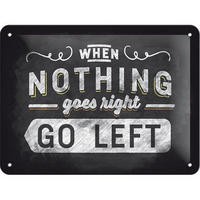 BLECHSCHILD 15/20 cm Word Up Go Left - Multicolor, Metall (20/15/0.5cm) - Nostalgic-Art