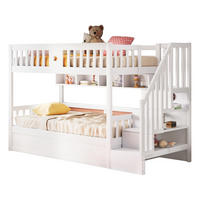 HOCHBETT 90x200 cm Stauraum Treppe weiß - Weiß, Holz (90/200cm) - LEBENLANG