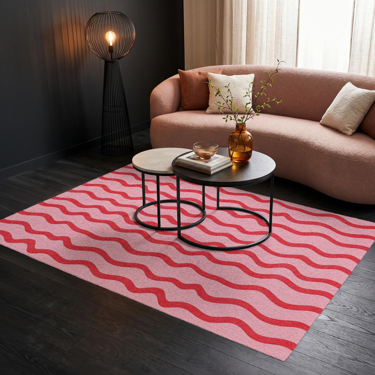 TEPPICH - Verspielt - Muster - Rot - 200x140 cm - Rot, Kunststoff/Textil (200/0.4cm) - OnlyWow
