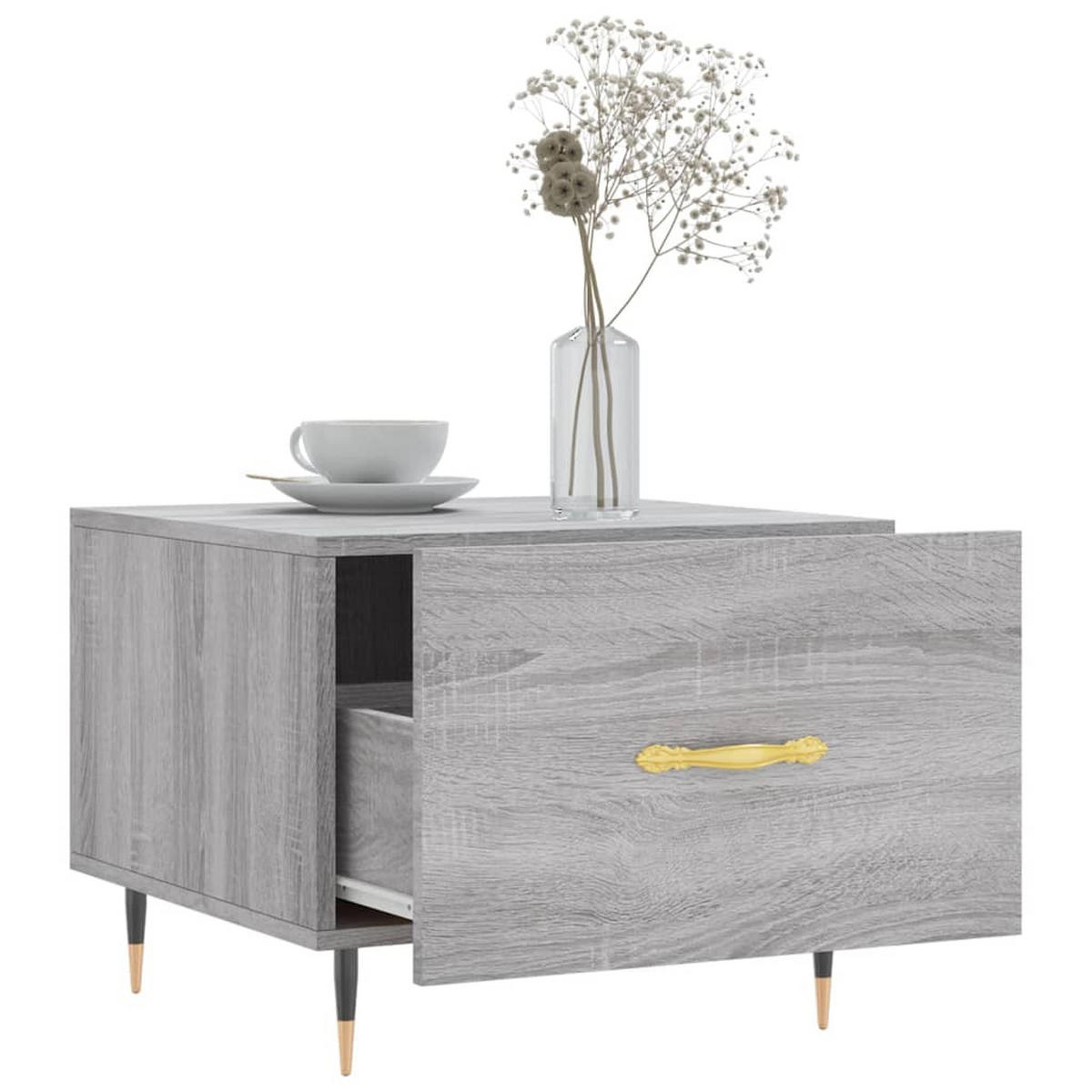 COUCHTISCH Grau Sonoma 50x50x40 cm Holzwerkstoff - Grau, Holzwerkstoff (50/50/40cm) - furnicato
