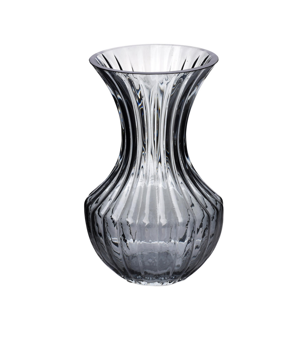 VASE Serenite Grau 14/14/20 cm Glas - Grau, Glas (20cm) - Mondex