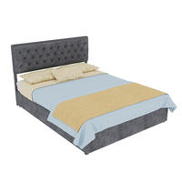 POLSTERBETT 140/200 cm in Grau mit Stauraum Stoff im Modernen Design - Grau, Holzwerkstoff/Textil (140/200cm) - STILVORA