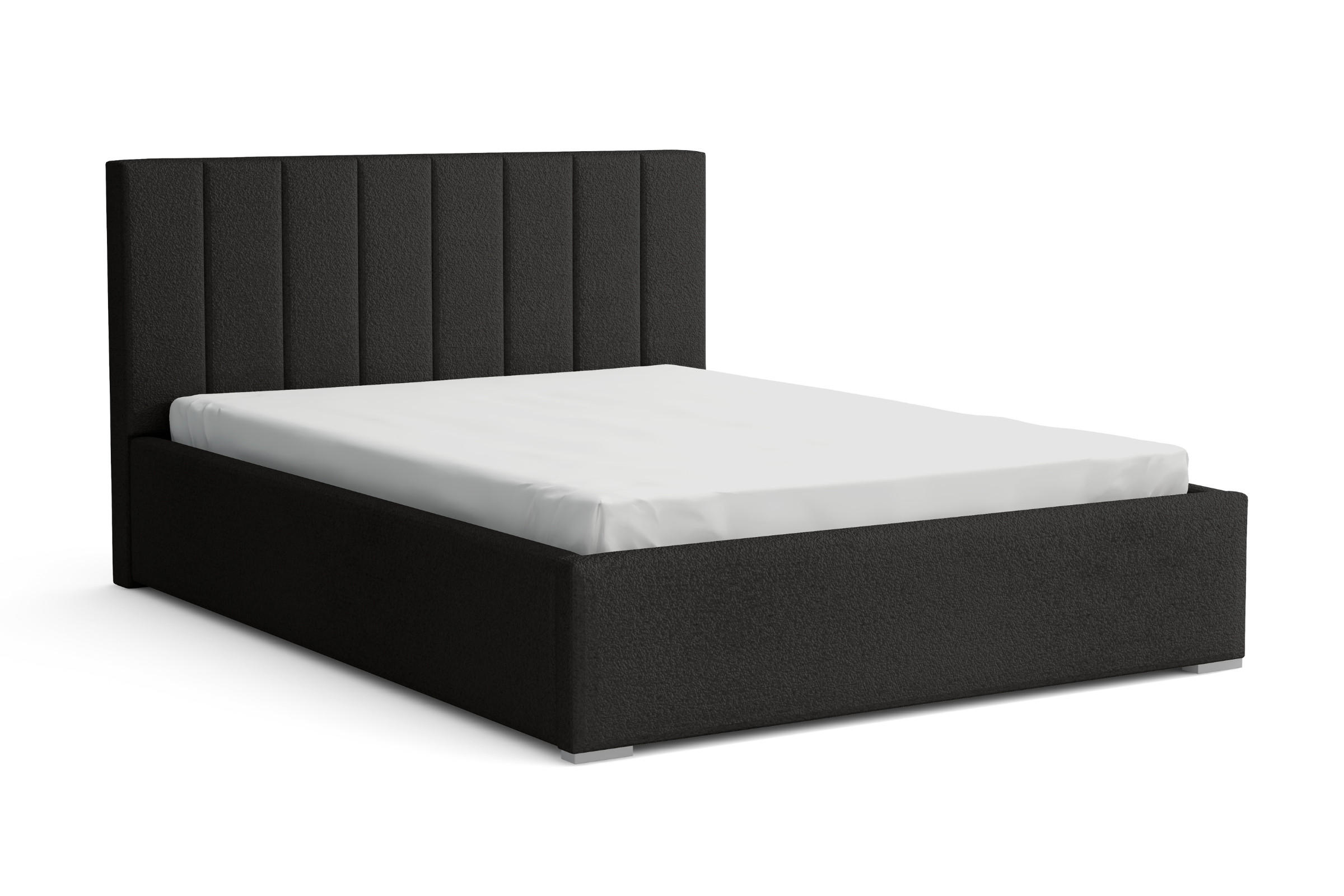Deine Möbel 24 Polsterbett Schwarz 180x200 cm