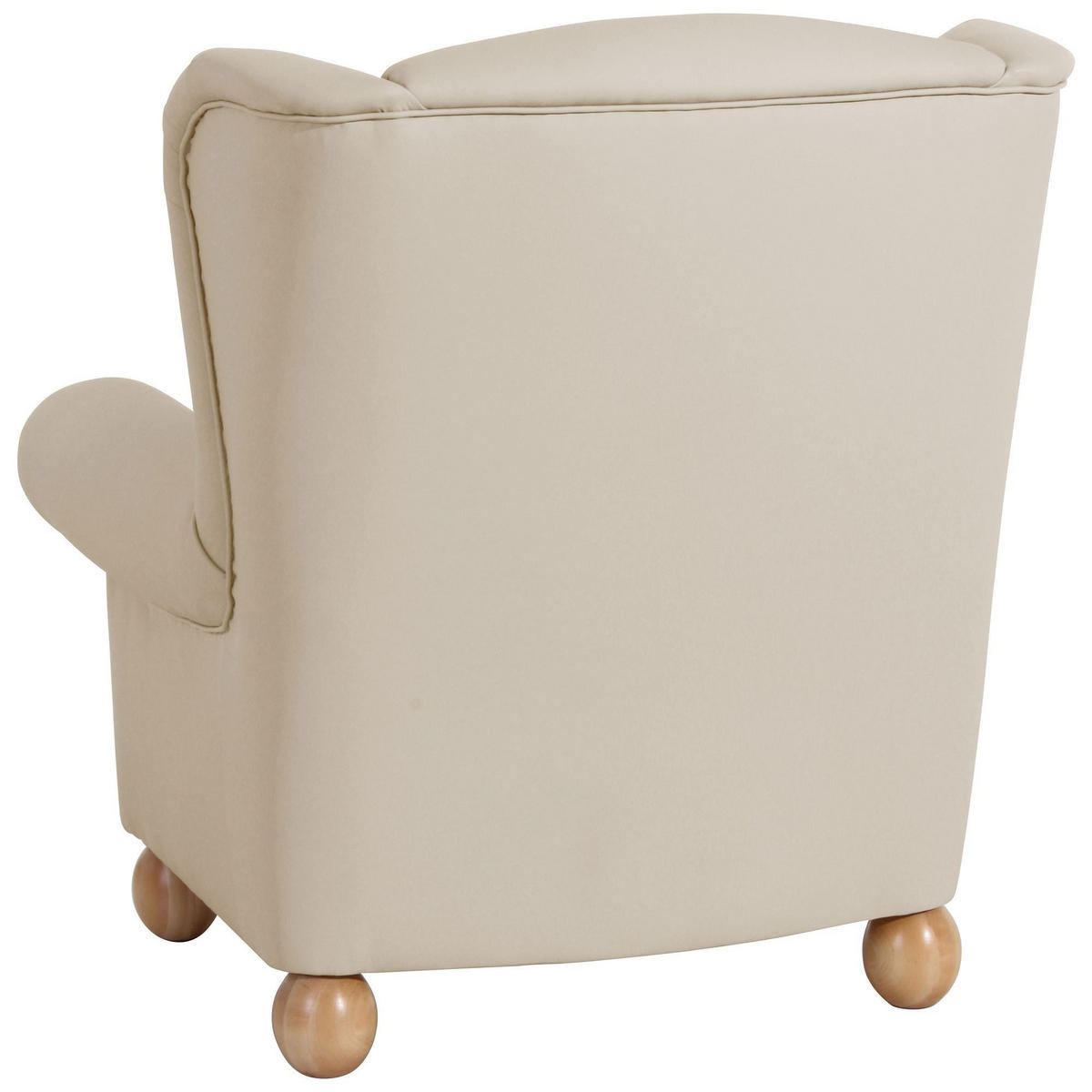OHRENBACKENSESSEL Kasha Bezug Kunstleder Buche natur / beige - Beige/Buchefarben, Kunststoff (93/103/87cm) - 58aufmkessel