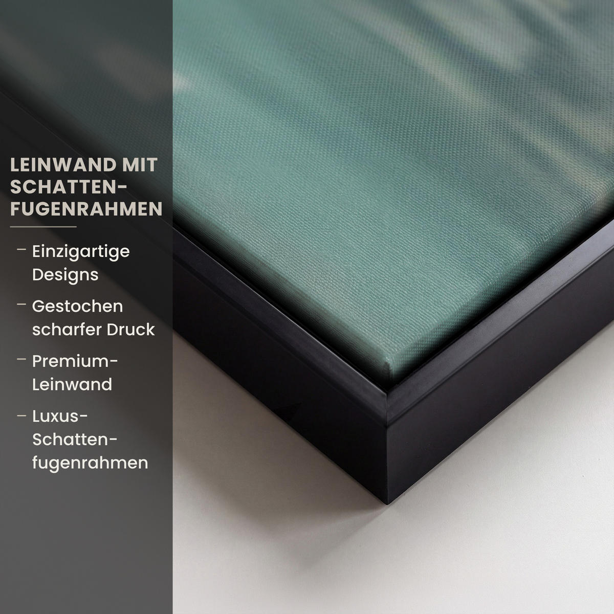 LEINWAND Bilder mit Rahmen - Frau - Kunst - Schmuck - Porträt - 100x70 - Blaugrau, Textil (100/70cm) - MuchoWow