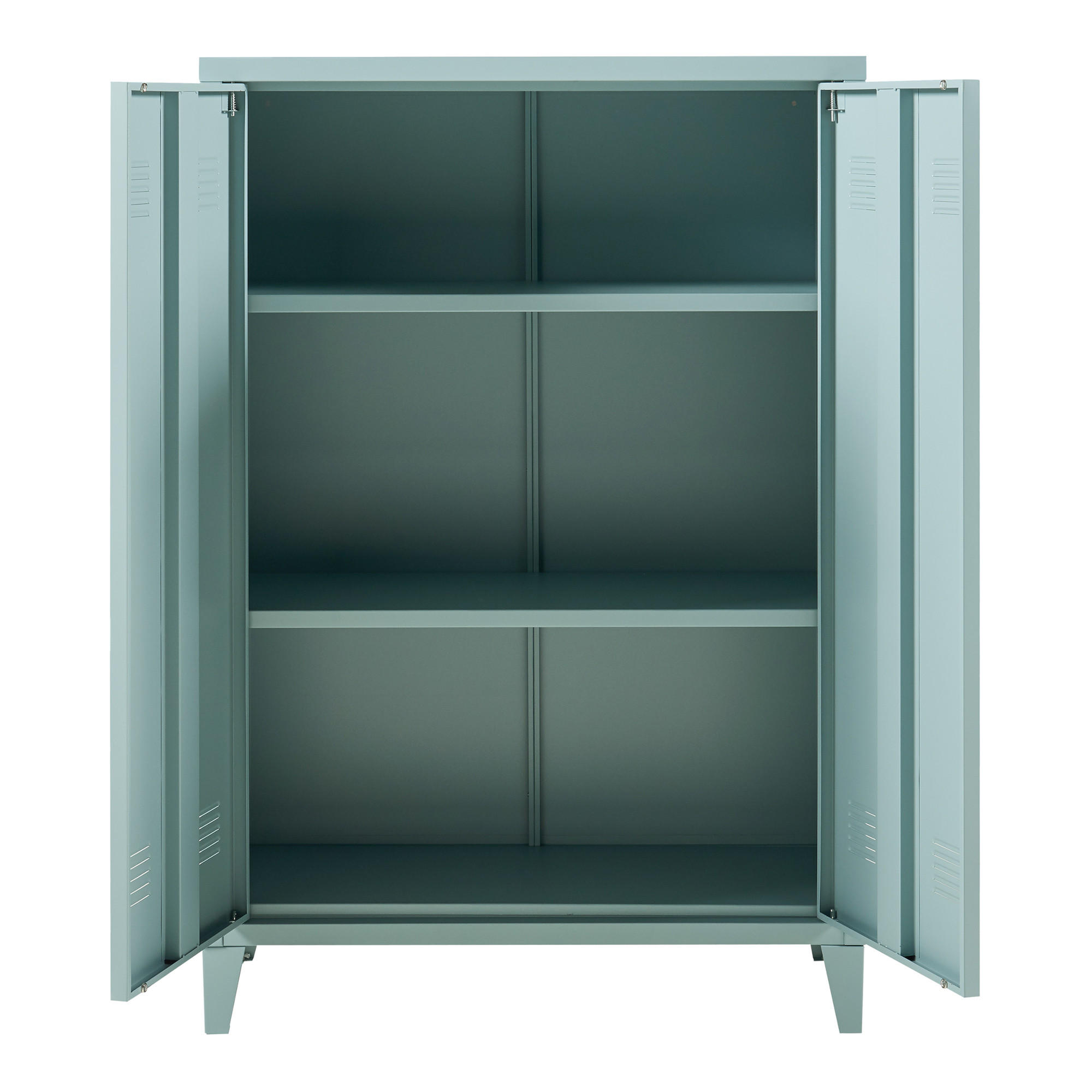 METALLSCHRANK Oripää - Blau, Metall (75/110/33cm) - [en.casa]