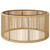 BEISTELLTISCH aus PE-Rattan 70/70/33 cm Braun - Braun, Kunststoff/Metall (70/70/33cm) - Outsunny