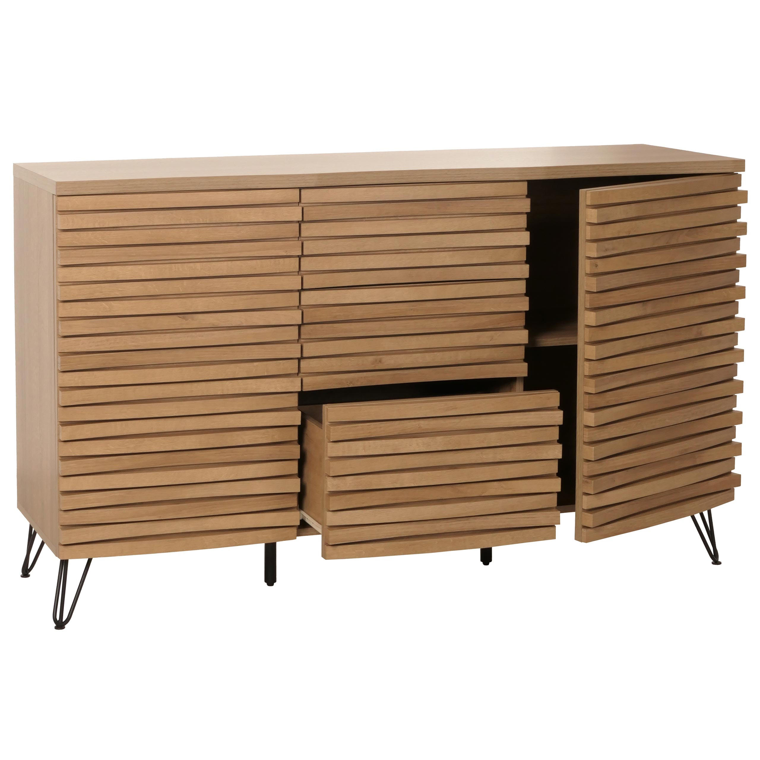 MCW SIDEBOARD Braun 142cm × 44cm × 85cm