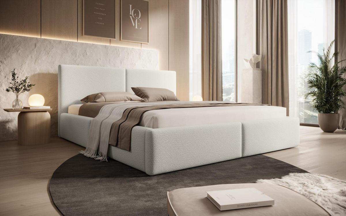 POLSTERBETT Toreira Slim 120x200 cm Creme - Creme, Holz/Textil (120/200cm) - Fedve