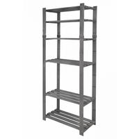 HOLZREGAL PINEPEAK 200x80x38cm 6 Fachboden 1,2cm dickes Kiefernholz Grau - Grau, Holz (80/200/38cm) - PROREGAL