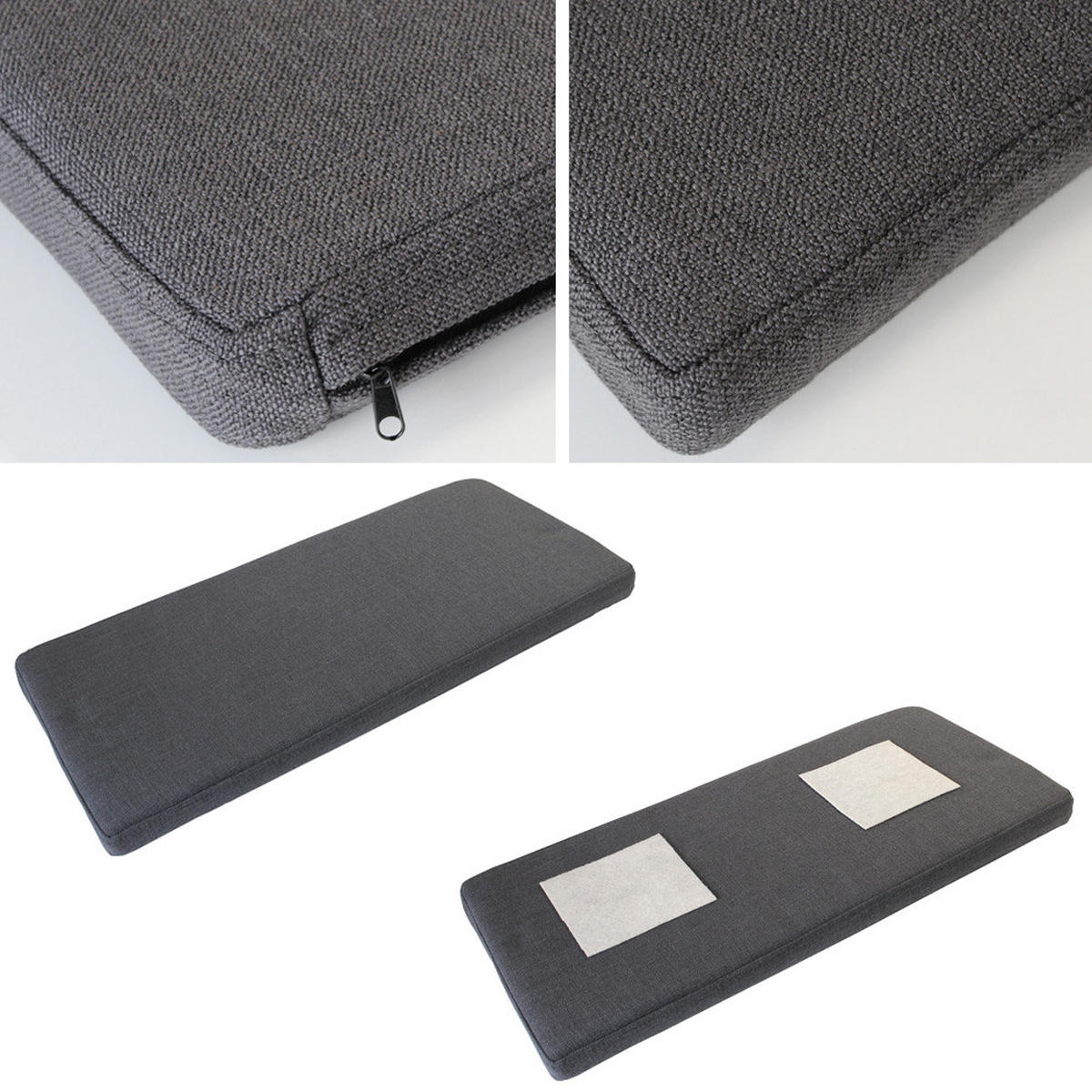 GARDEROBEN-SET 4-TLG. Geneva-01 - Grau, Holzwerkstoff (200/200/40cm) - Lomado