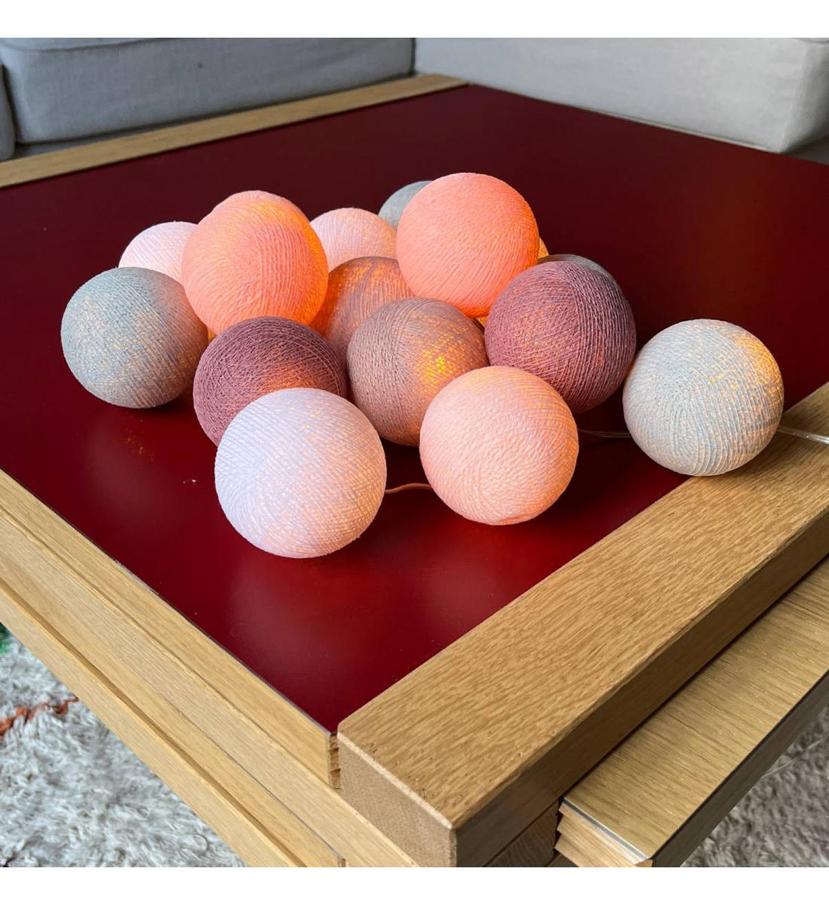 LICHTERKETTE LED Boxen - L'opéra - Puderrosa - Hellrosa, Textil (165cm) - La case du cousin paul