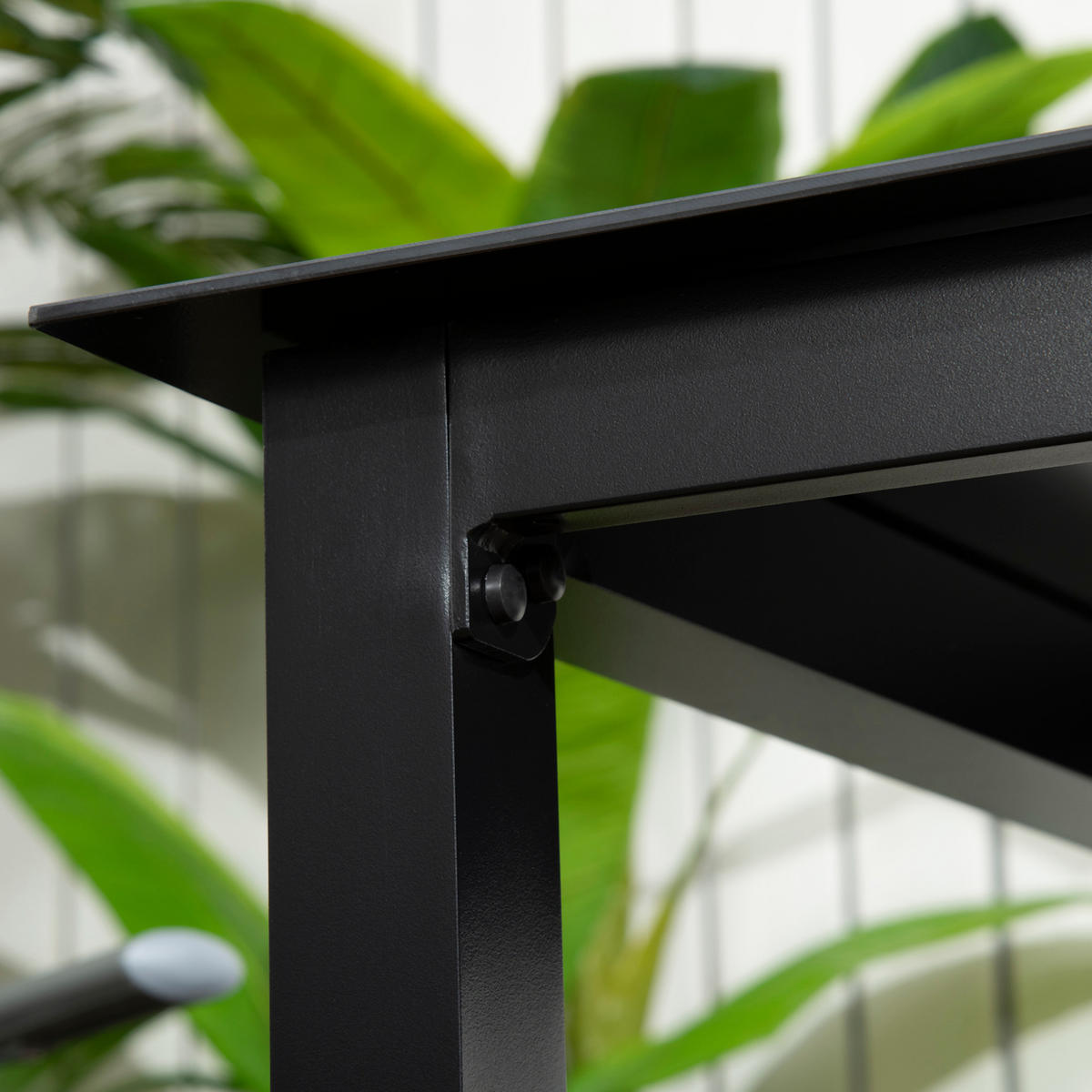 GARTENTISCH Quadratisch Schwarz - Schwarz, Metall (80/80/74cm) - ComfortXL