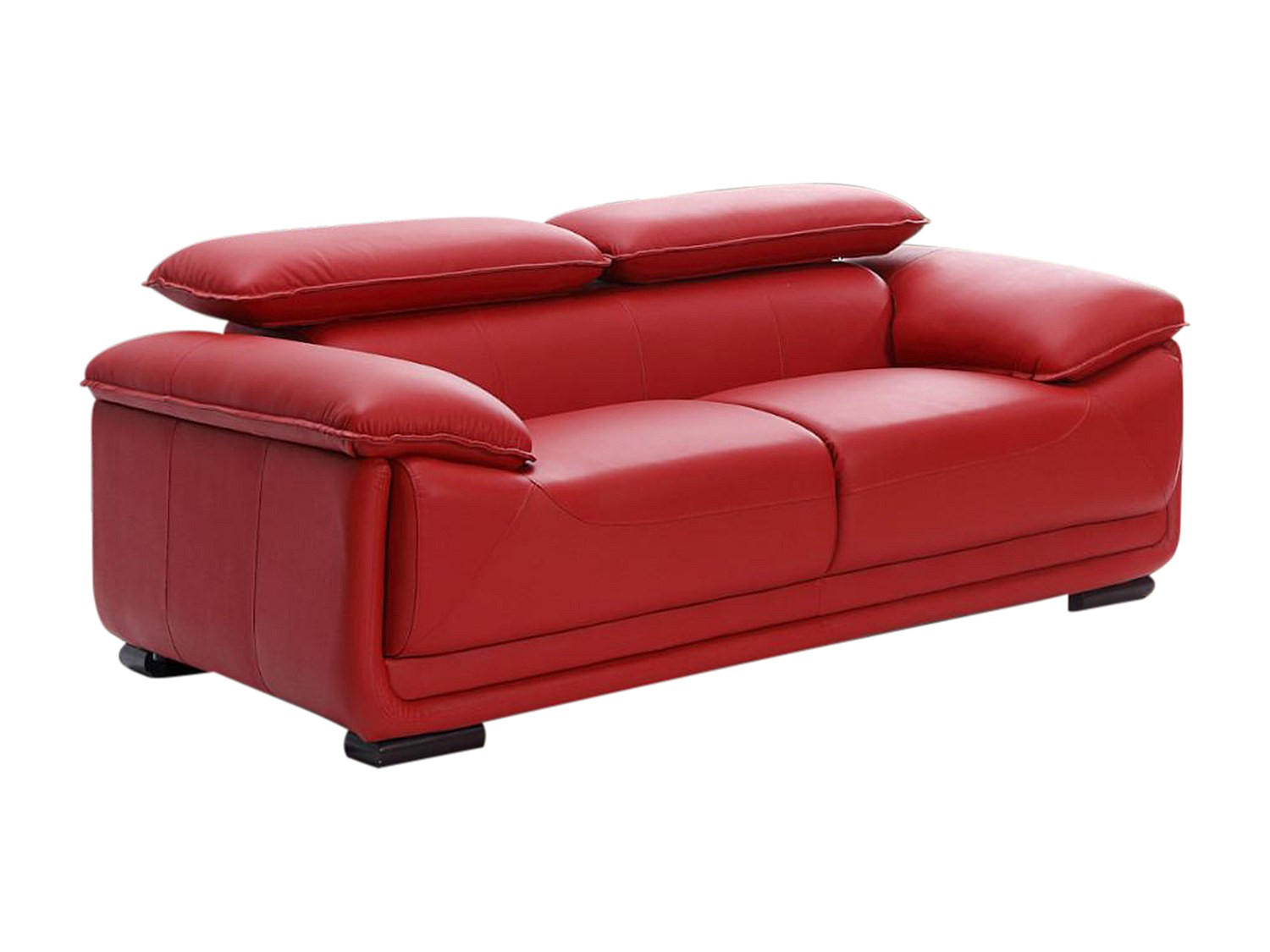 LEDERSOFA 2-Sitzer - Rot - MACELO - Rot, Leder (170/75/97cm) - Vente-Unique