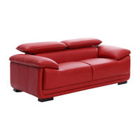 LEDERSOFA 2-Sitzer - Rot - MACELO - Rot, Leder (170/75/97cm) - Vente-Unique
