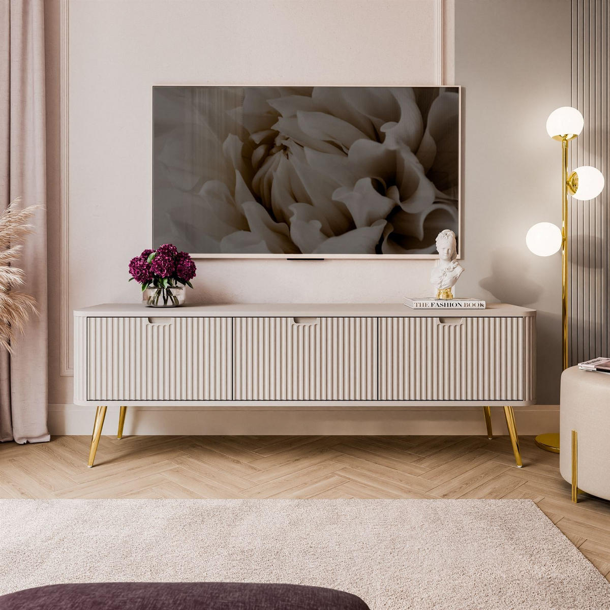 TV Element ZAIRA RTV168 Kaschmir - Kaschmir, Holzwerkstoff (168/57/39cm) - Lookway
