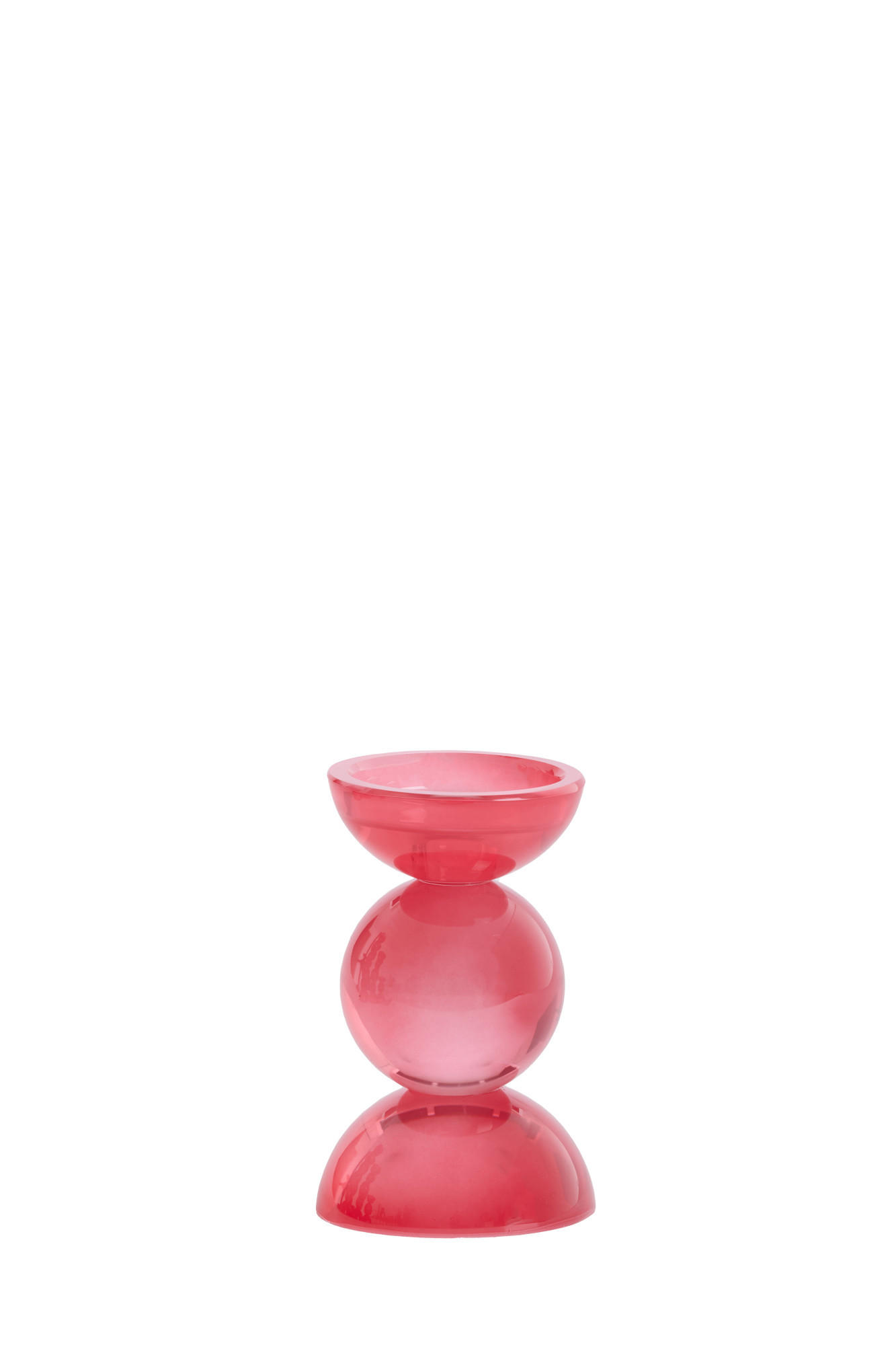 KERZENHALTER Itinga Rot Ø9,5/15,5 cm - Rot, Glas (9.5/15.5/9.5cm) - Light & Living
