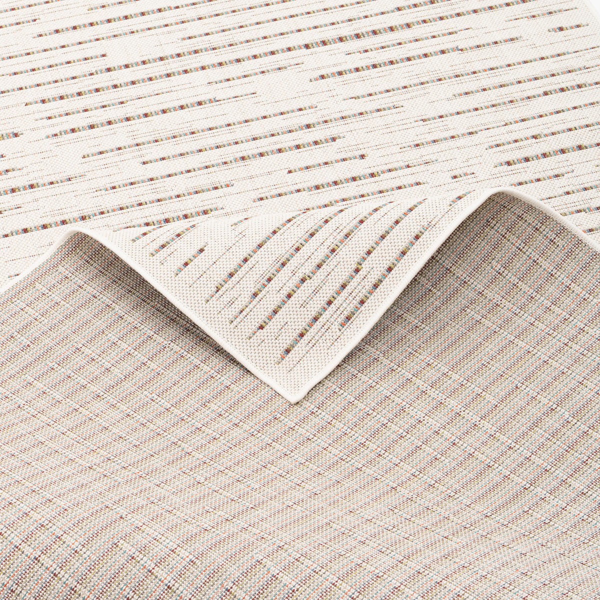 IN & OUTDOOR TEPPICH FLACHGEWEBE CAMPUS STRIPES - Beige, Textil (80/150cm) - Pergamon