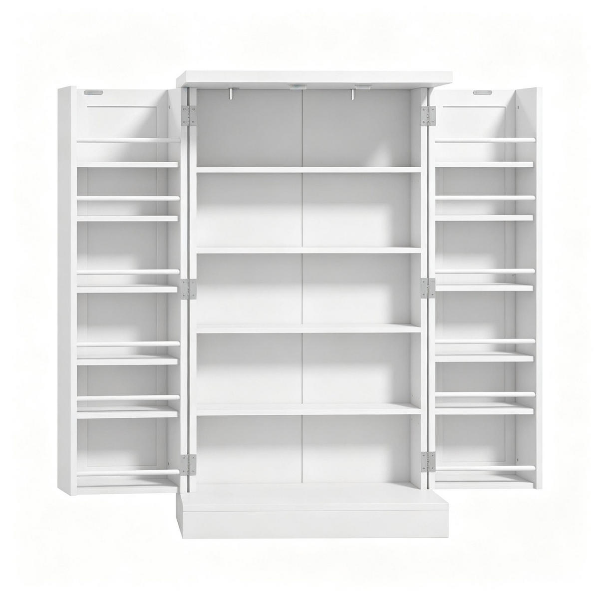 HIGHBOARD DE-38818 60/30/104 cm 5 Hauptfächer und Türregale Weiß - Weiß, Holzwerkstoff (60/104/30cm) - ComfortXL