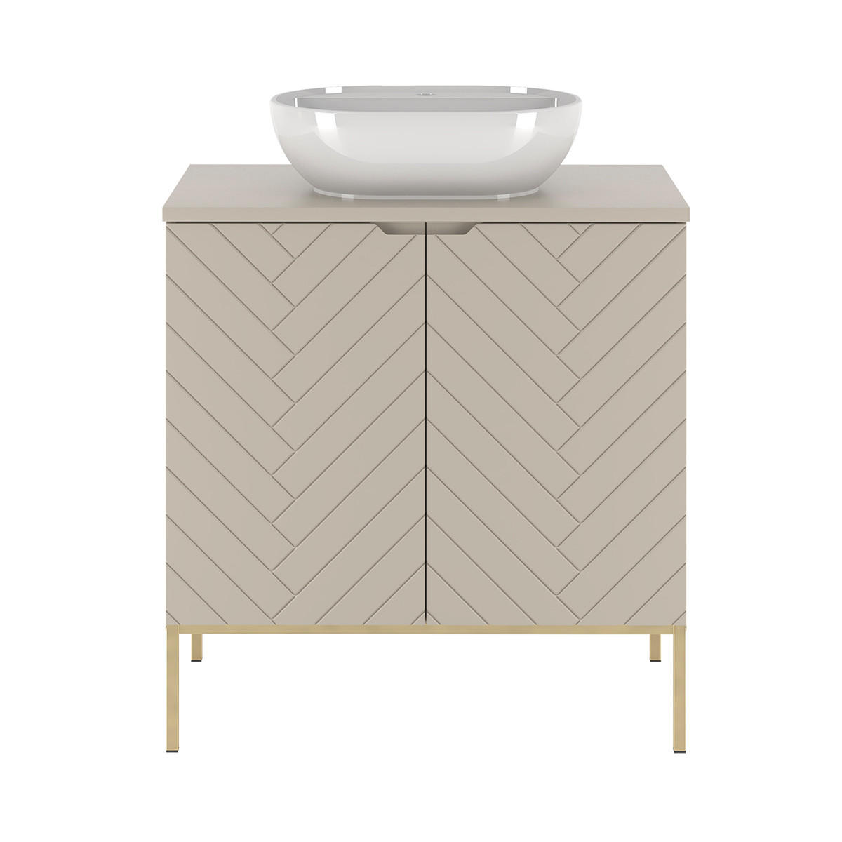 WASCHTISCH 80.6cm Daria Kaschmir - Beige, Holzwerkstoff (80.6/84.2/46.5cm) - Petits-meubles