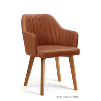 ARMLEHNSTUHL (4er-Set) Dasi 58x81x60 Eiche geölt/Cognac - Cognac/Eichefarben, Kunststoff (60/81/58cm) - 58aufmkessel