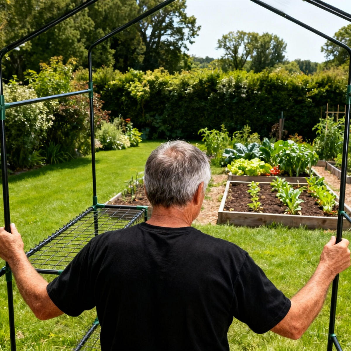 FOLIENGEWÄCHSHAUS Andrea,inklusive Spannseile und Heringe, 186 x 120 x 190 cm,weiß - Weiß, Kunststoff (120/190/186cm) - tectake