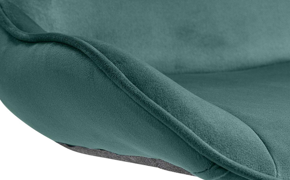BARHOCKER 2er Set Samt grün - Chromfarben/Grün, Textil/Metall (49/85/51cm) - CLP