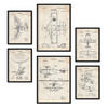 POSTER Set Mit 6 Plakaten Mit Flugzeug Patenten Im Vintage Stil A3 & A4 Rahmenlos - Klar, Papier (29/3cm) - Nacnic