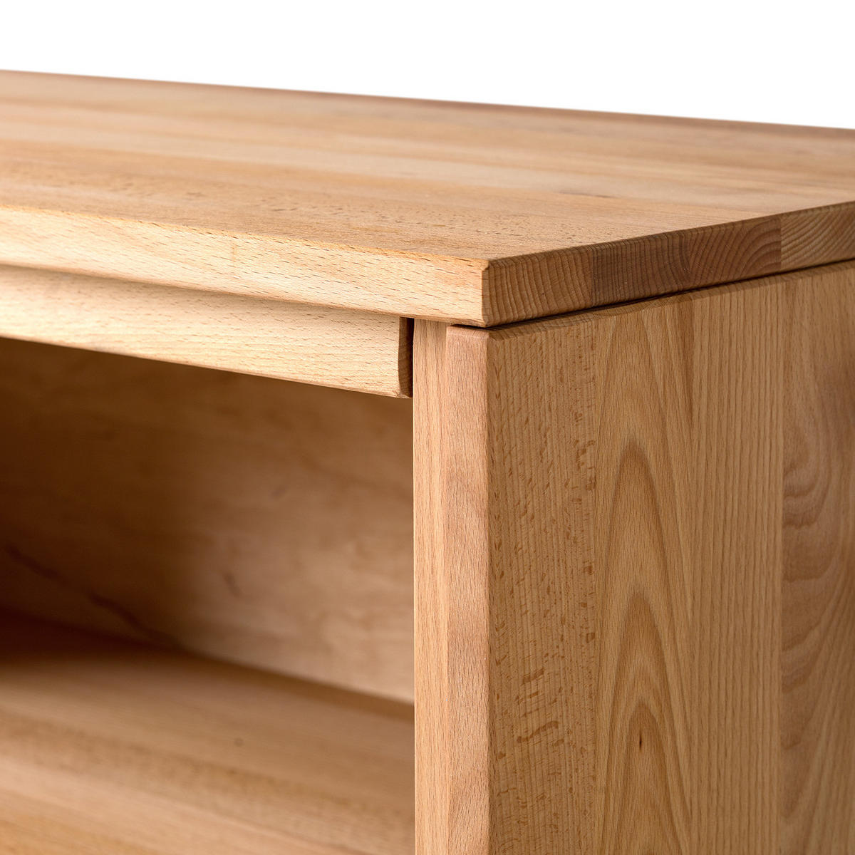 GARDEROBENBANK - Buche massiv - Buchefarben, Holz (90/49/40cm) - home24