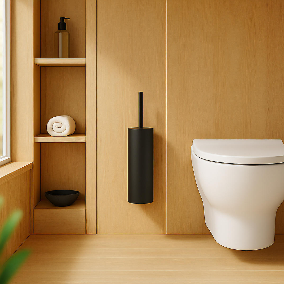 TOILETTENBÜRSTE - Schwarz, Kunststoff/Metall (9/36.5/11cm) - Relaxdays