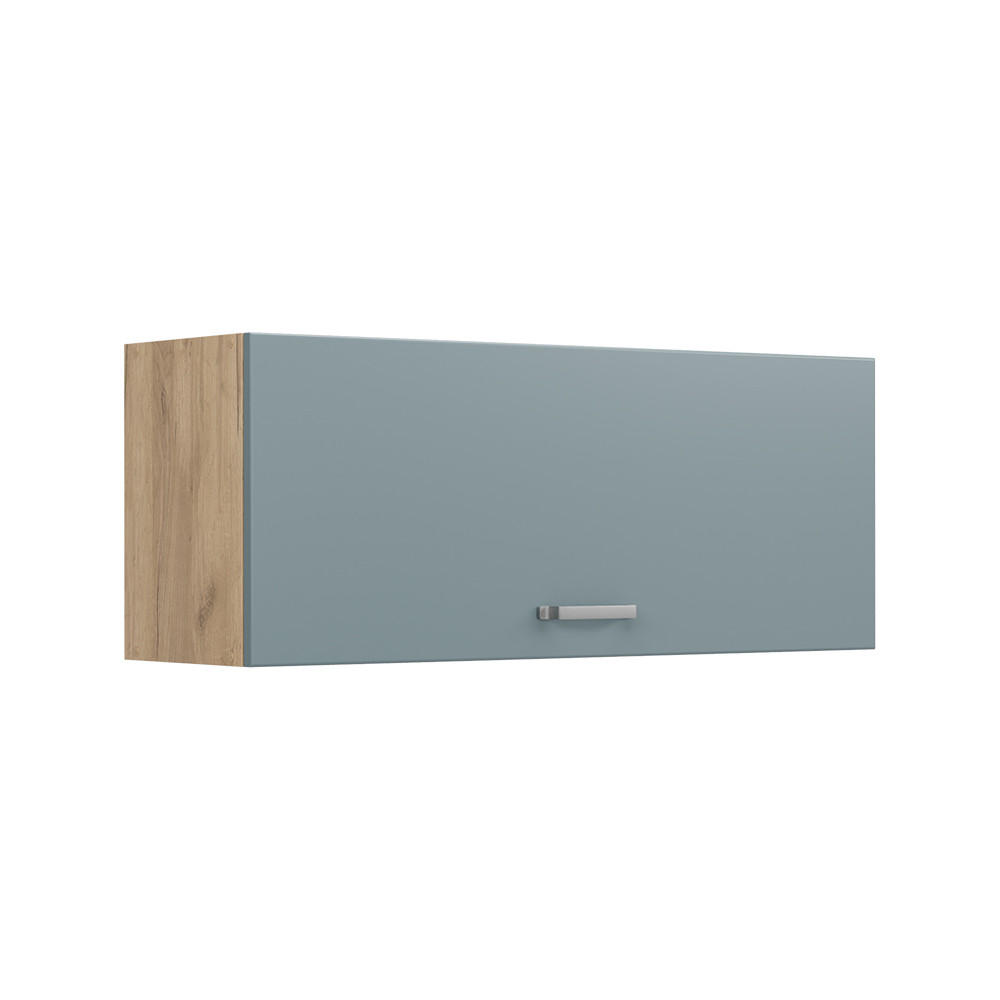 VÄGGSKÅP R-Line, Blågrå/Goldkraft ek, 100 cm Platt Blågrå, Honungsek 40/100/31 cm