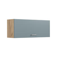 HÄNGESCHRANK R-Line, Blau-Grau/Goldkraft Eiche, 100 cm Flach - Honigeiche/Blaugrau, Holzwerkstoff (100/40/31cm) - Vicco