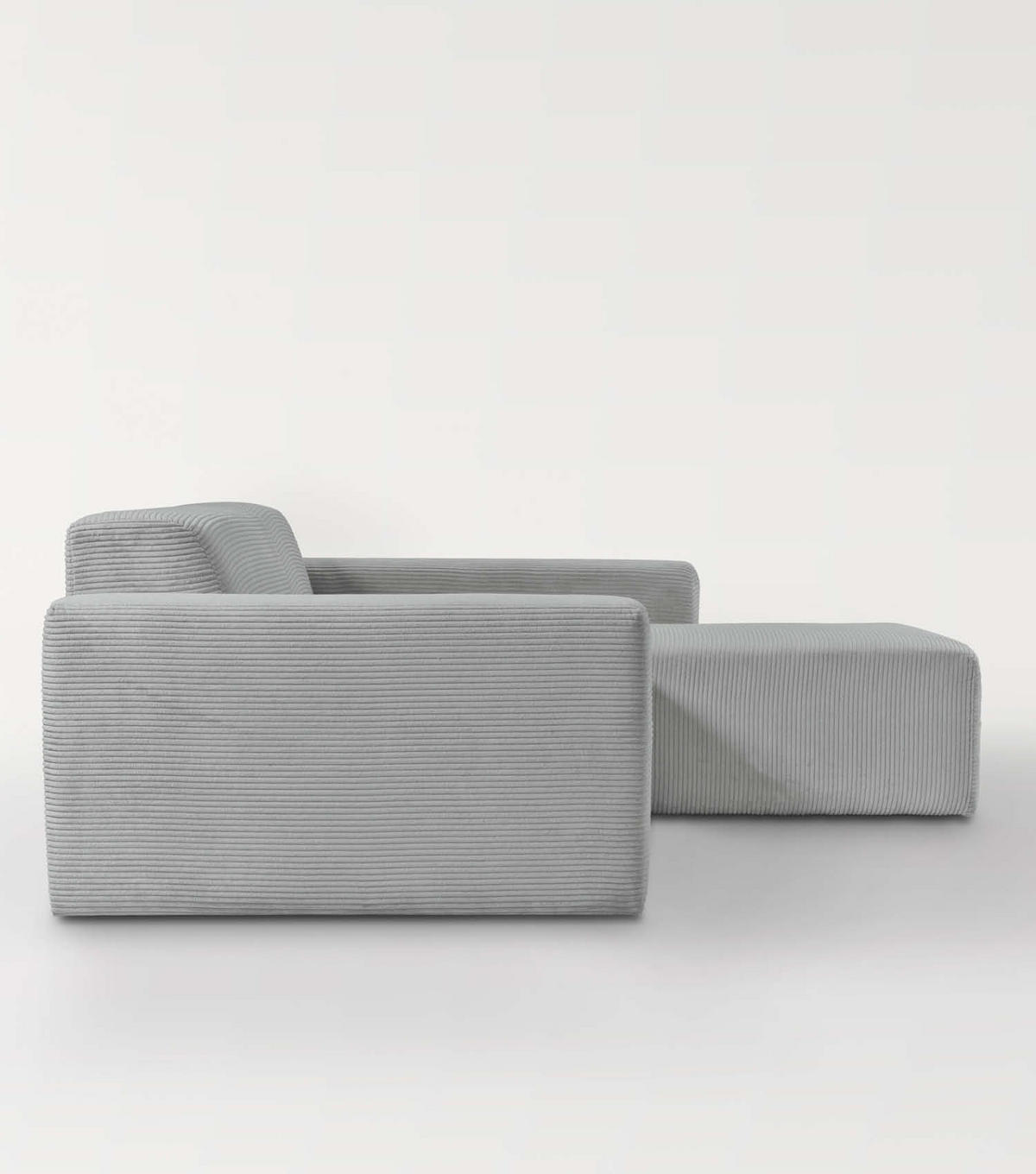 ECKSOFA Die Lässige Recamiere rechts - Grau, Textil (253/188cm) - Mokebo