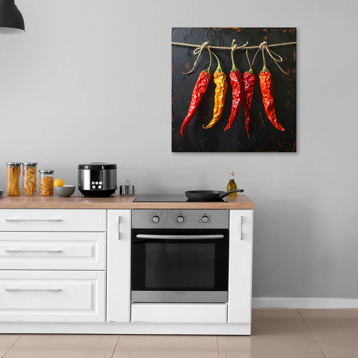 LEINWANDBILD Essen & Trinken 50x50cm - Rot, Textil (50/50cm) - Feeby